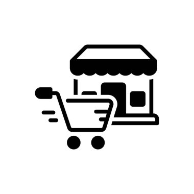 Çıkış için siyah katı simge 