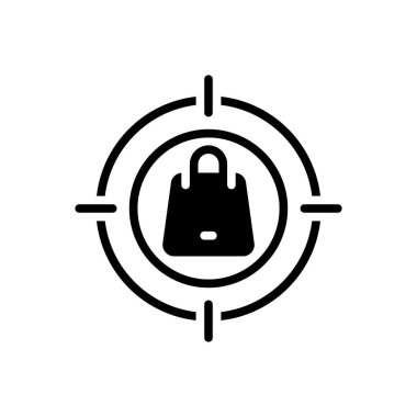 Hedef için siyah katı simge 