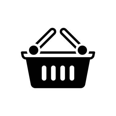 Sepet için siyah katı simge  