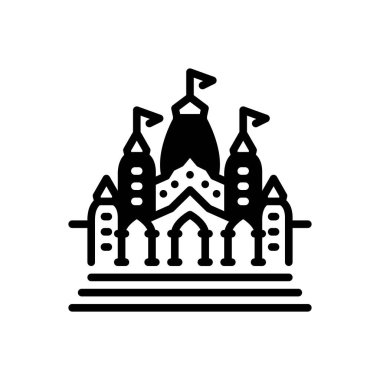 Tapınak için siyah katı simge 