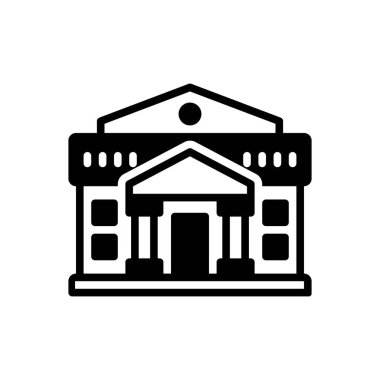Banka için siyah katı simge 