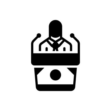 Konuşma için siyah katı simge 