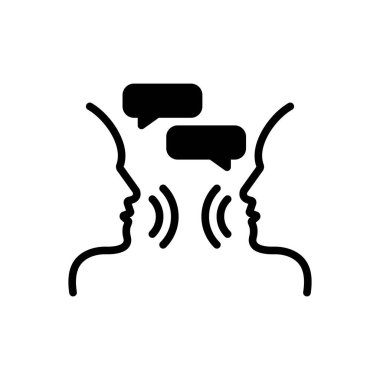 İletişim için siyah katı simge 