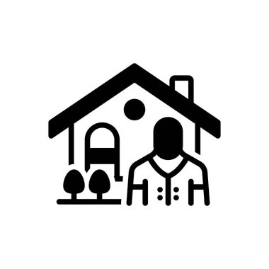 Simsar için siyah katı simge 