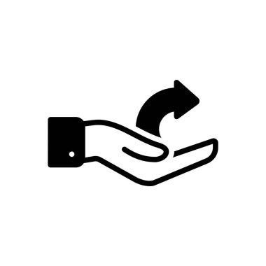 Paylaşım için siyah katı simge 