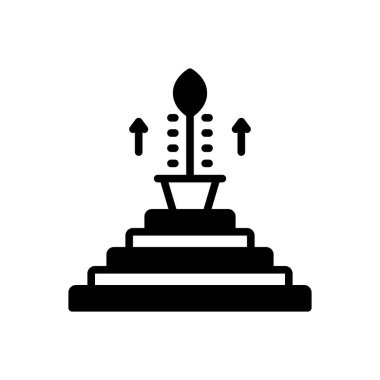 Büyümek için siyah katı simge 