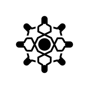 Takım çalışması için siyah katı simge 