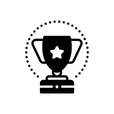 Zafer için siyah katı simge 