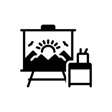 Sanat için siyah katı simge