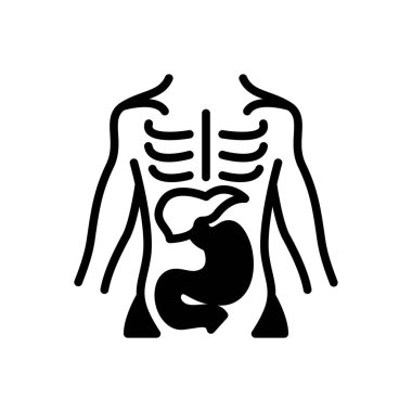 Anatomi için siyah katı simge 