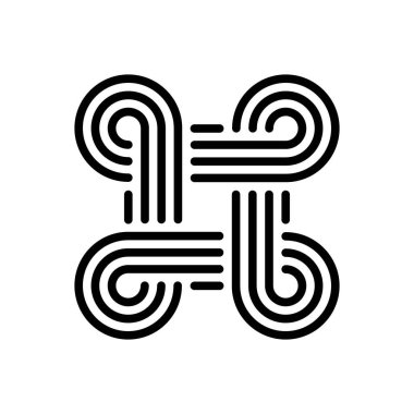 Vektör için siyah çizgi simgesi 