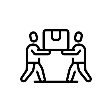 Yardım için siyah çizgi simgesi 