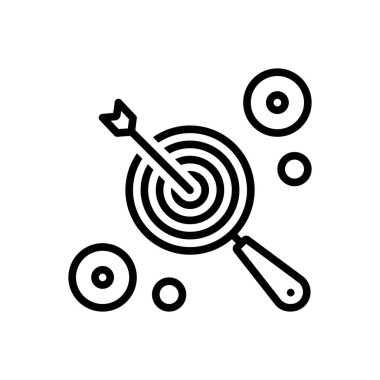 Nikhe için siyah çizgi simgesi 