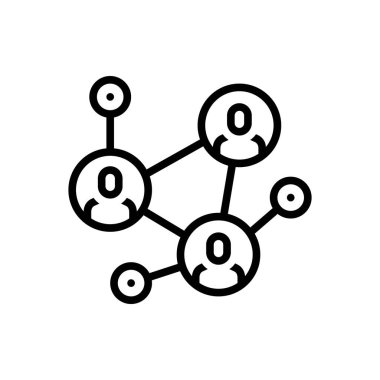 Bağlantı için siyah çizgi simgesi 