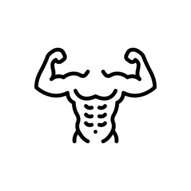 Fitness için siyah çizgi simgesi 