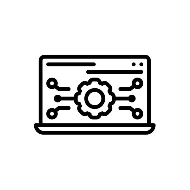 Api için siyah çizgi simgesi 