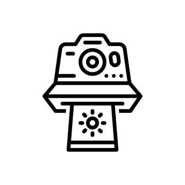 Hazır kamera için siyah çizgi simgesi