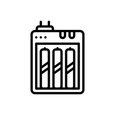 Fotoğraf yazdırmak için siyah çizgi simgesi