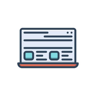 Web için renk illüstrasyon simgesi 