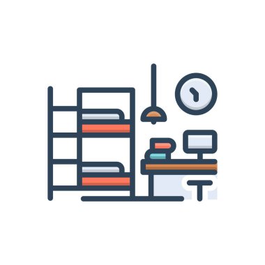 Yurt için renk illüstrasyon simgesi 