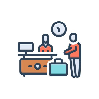 Giriş için renk illüstrasyon simgesi