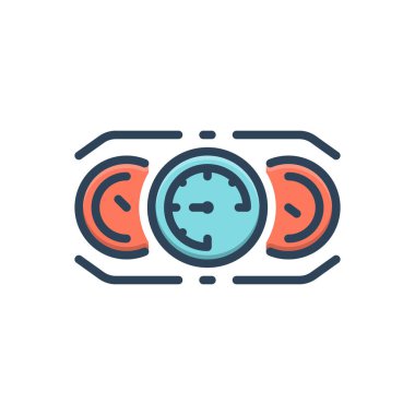 Ölçü için renk illüstrasyon simgesi 