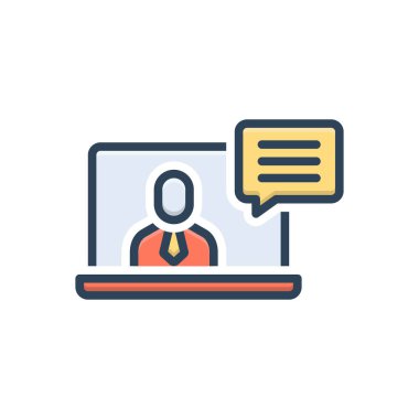 Etki markası için renk illüstrasyon simgesi