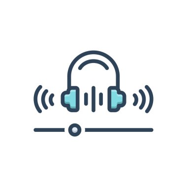 Yayın için renk illüstrasyon simgesi 