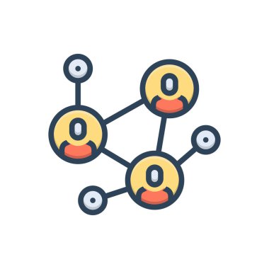 Bağlantı için renk illüstrasyon simgesi