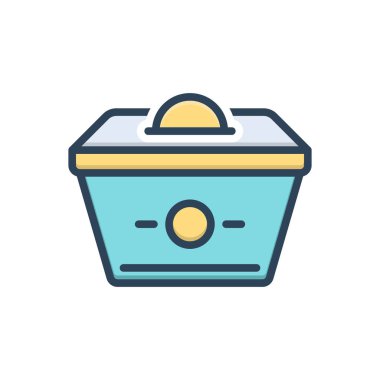 Bağış kutusu için renk illüstrasyon simgesi 