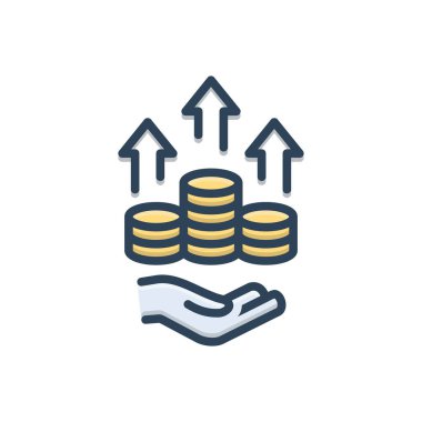 Bağış toplamak için renk illüstrasyon simgesi