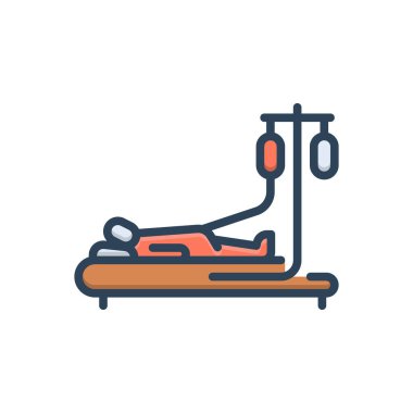 Kan bağışı için renk illüstrasyon simgesi