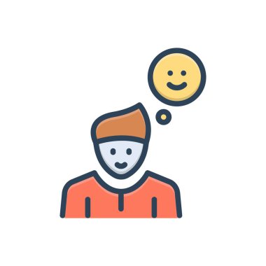 Espri anlayışı için renk resimleme simgesi