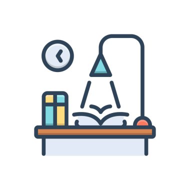 Edebiyat için renk illüstrasyon simgesi