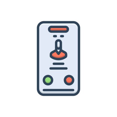 Çağrı için renk illüstrasyon simgesi 