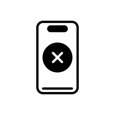 Telefon olmayan siyah katı simge