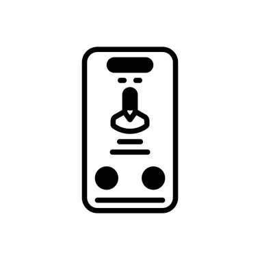 Arama için siyah katı simge 