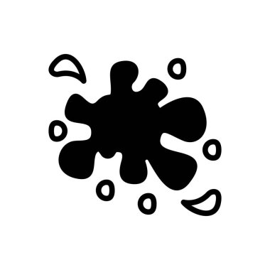 Boya lekesi için siyah katı simge