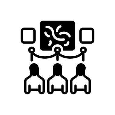 Ziyaretçiler için siyah katı simge 