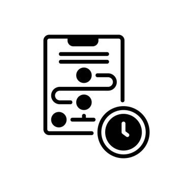 Planlama için siyah katı simge 