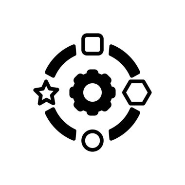 Adaptasyon için siyah katı simge 