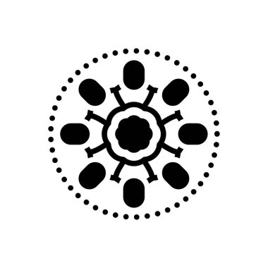 Birlik için siyah katı simge 