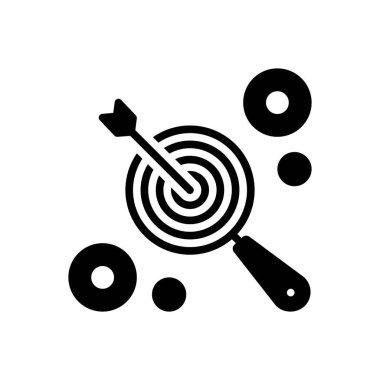 Nikhe için siyah katı simge 