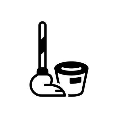 Paspas için siyah katı simge 