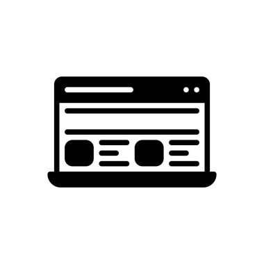 Ağ için siyah katı simge