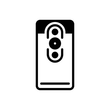 Arka kamera için siyah katı simge