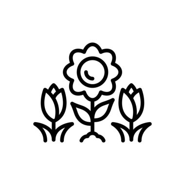 Bahar için siyah çizgi simgesi 