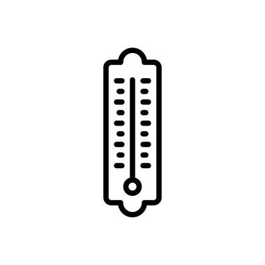 Sıcaklık için siyah çizgi simgesi 