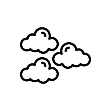 Bulutlu için siyah çizgi simgesi 