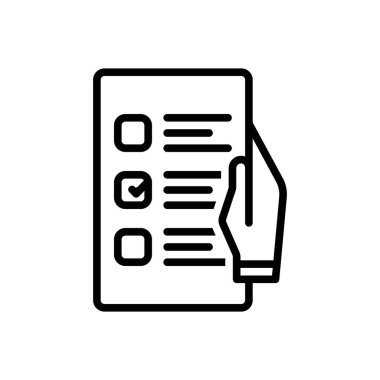 Referandum için siyah çizgi simgesi 